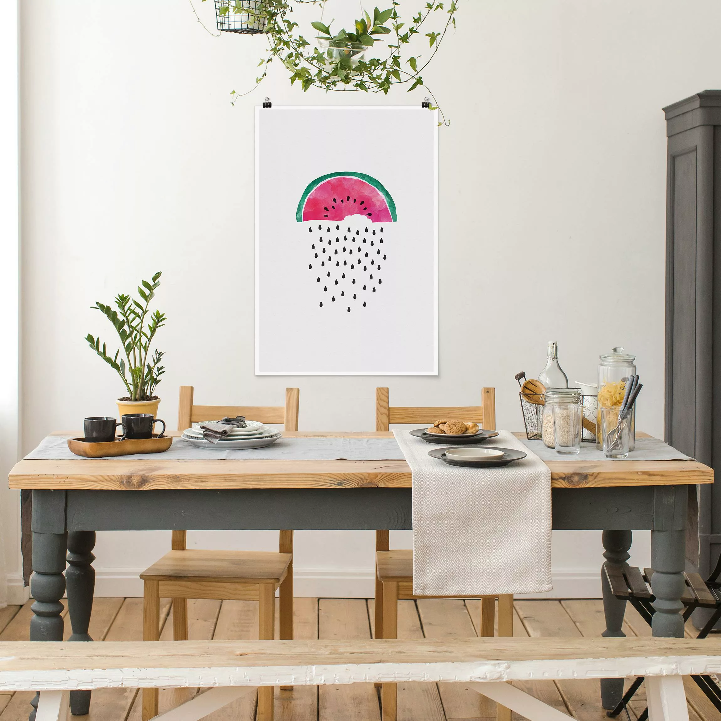 Poster Wassermelonen Regen günstig online kaufen