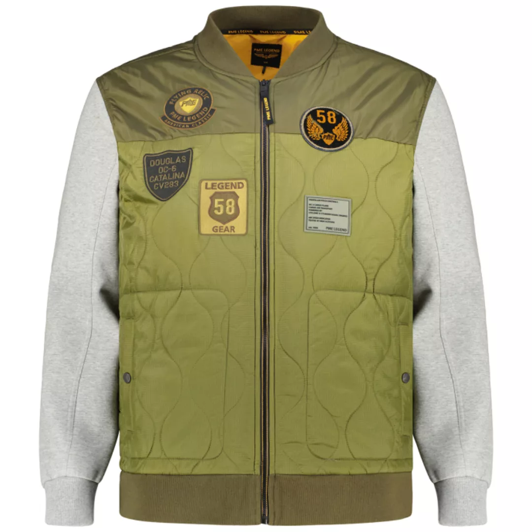 PME LEGEND Sweatjacke im Material-Mix günstig online kaufen