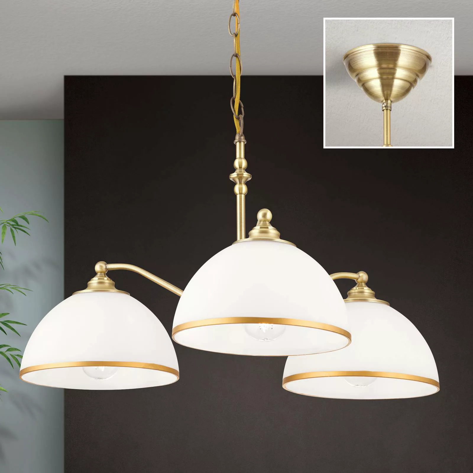 Hängeleuchte Old Lamp mit Kettenabhängung, 3-flg. günstig online kaufen