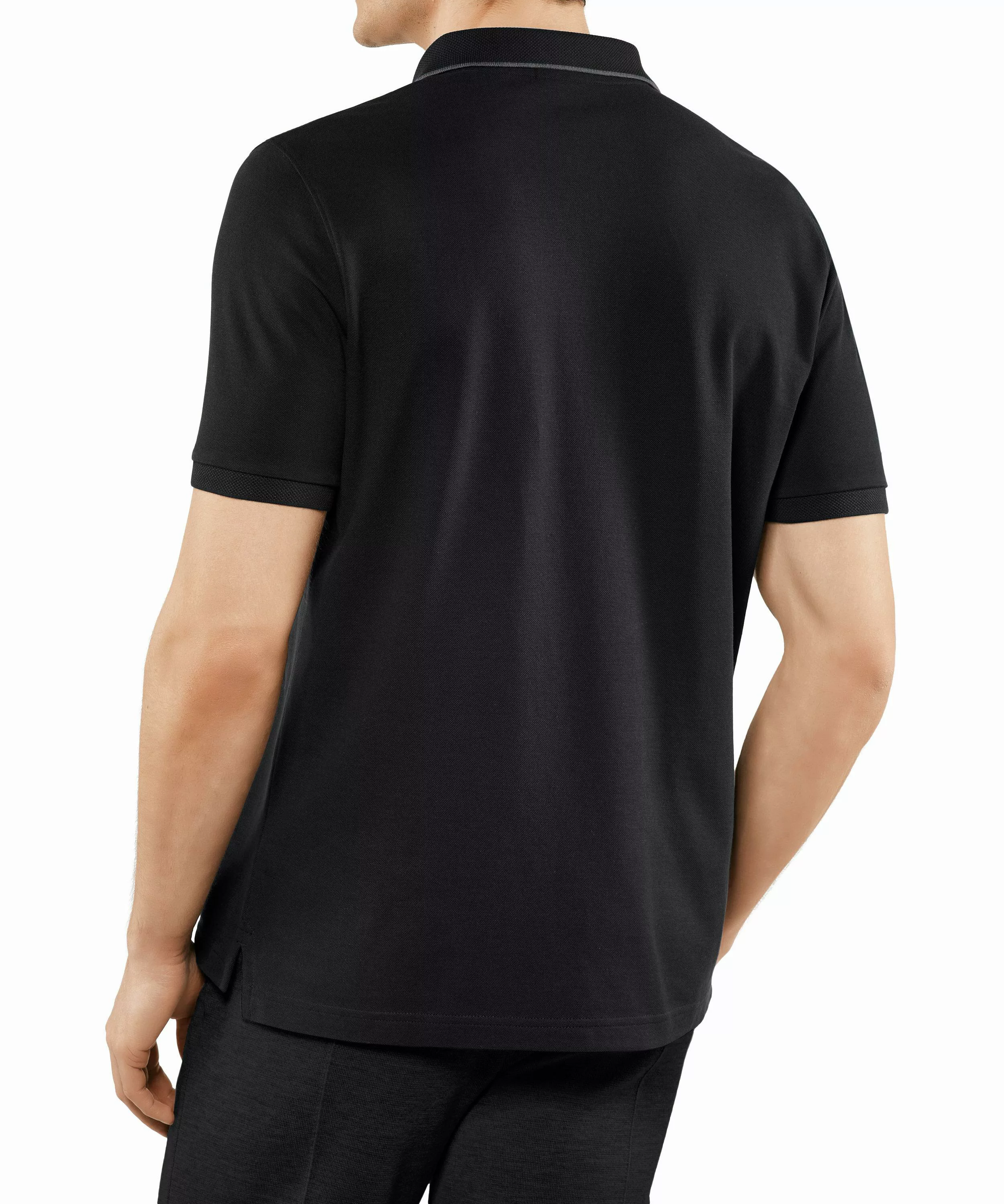 FALKE Polo Shirt Polo, Herren, 4XL, Schwarz, Struktur, Baumwolle, 62100-300 günstig online kaufen