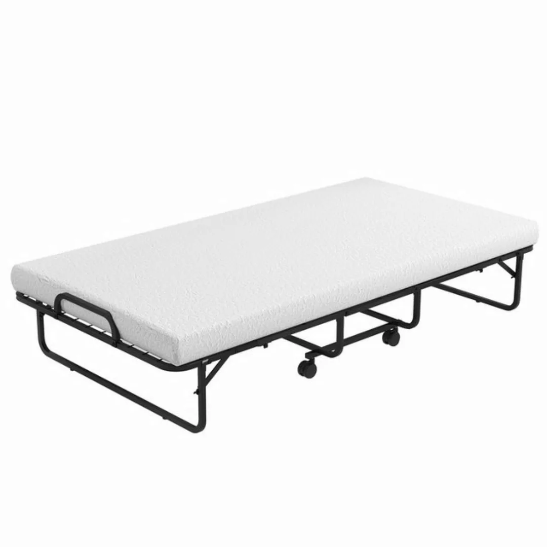 COSTWAY Gästebett klappbar, 191 x 96cm, Schaumstoffmatratze, Rollen, 180kg günstig online kaufen