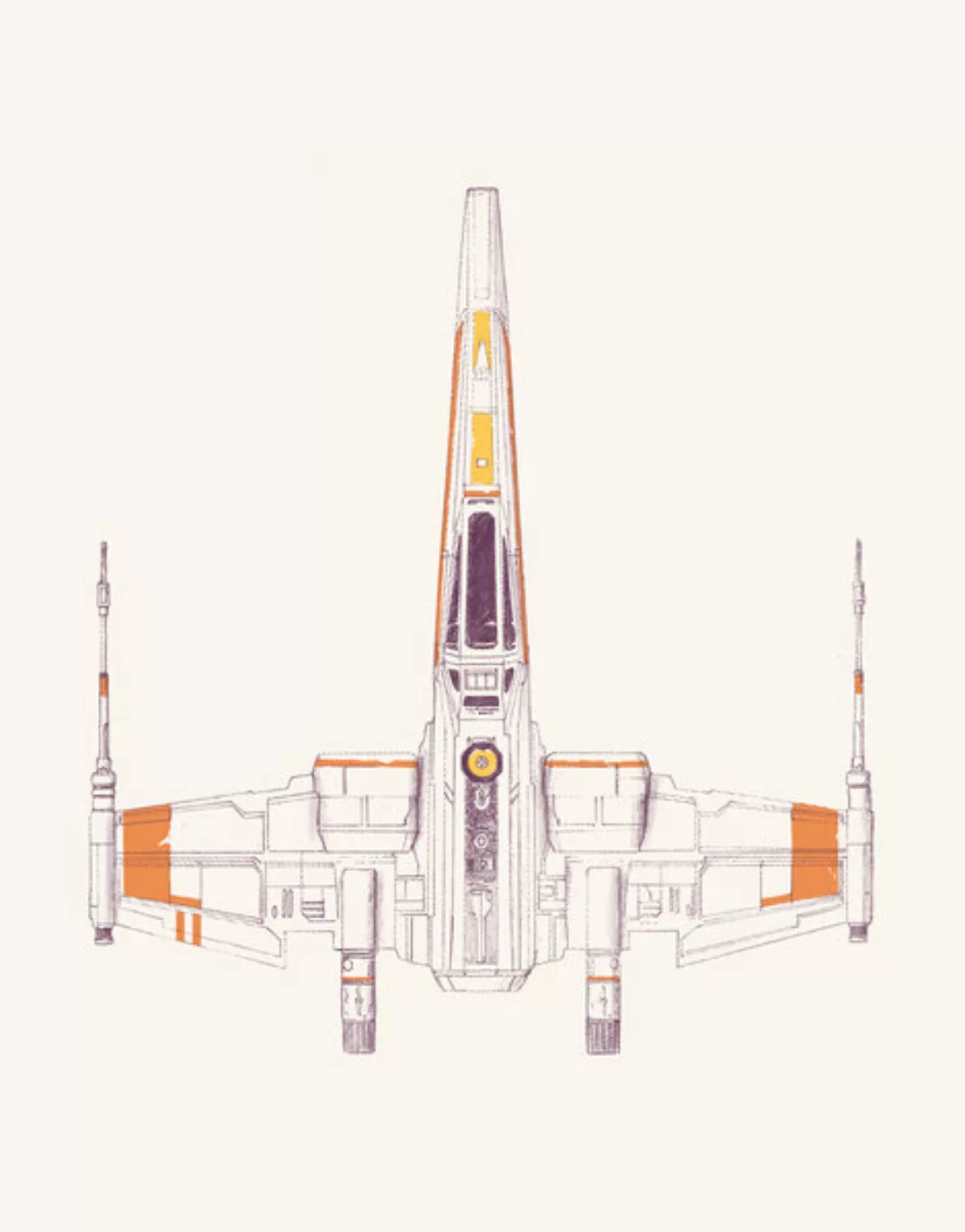 Poster / Leinwandbild - Spaceship X Wing günstig online kaufen