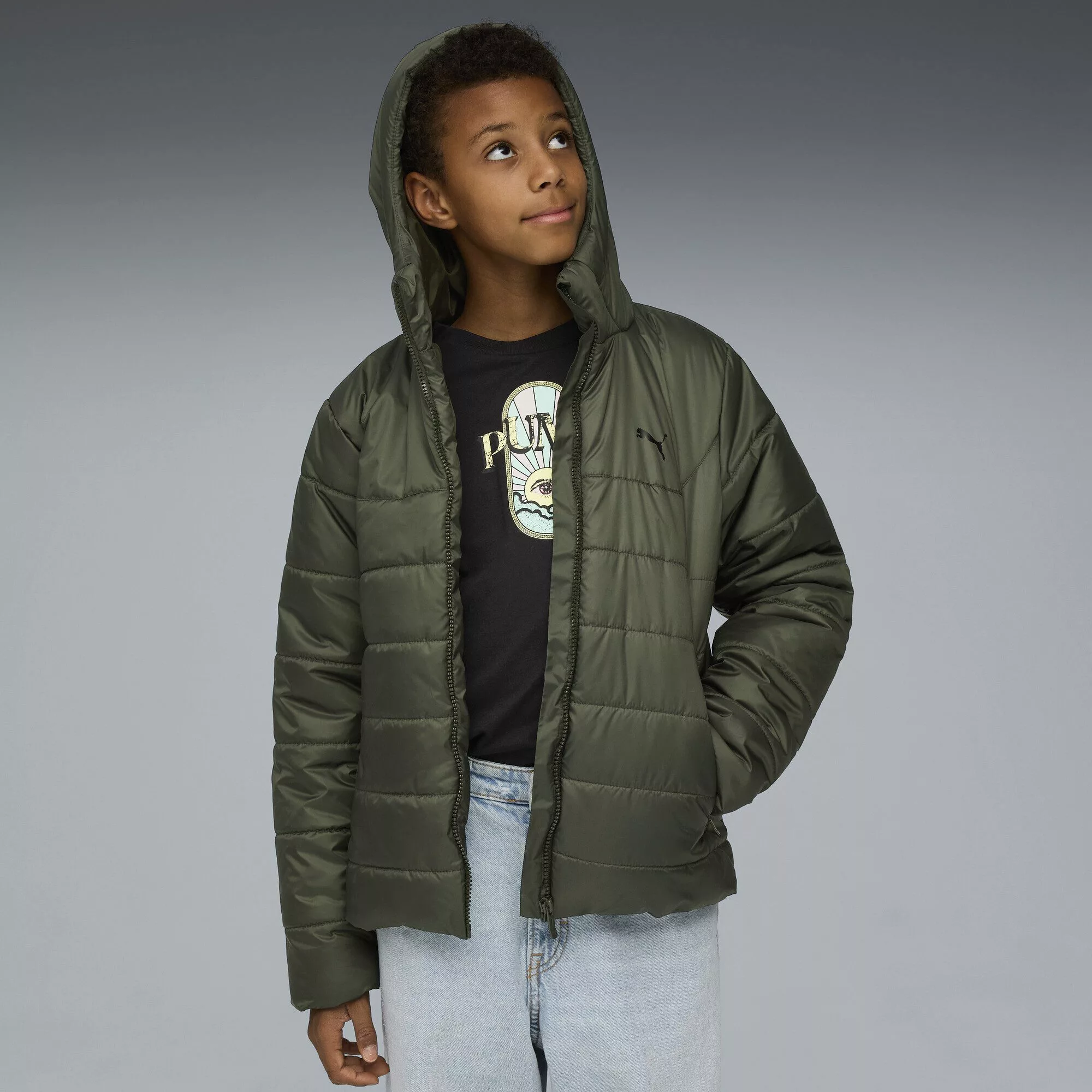 PUMA Winterjacke Essentials Wattierte Kapuzenjacke Jugendliche günstig online kaufen