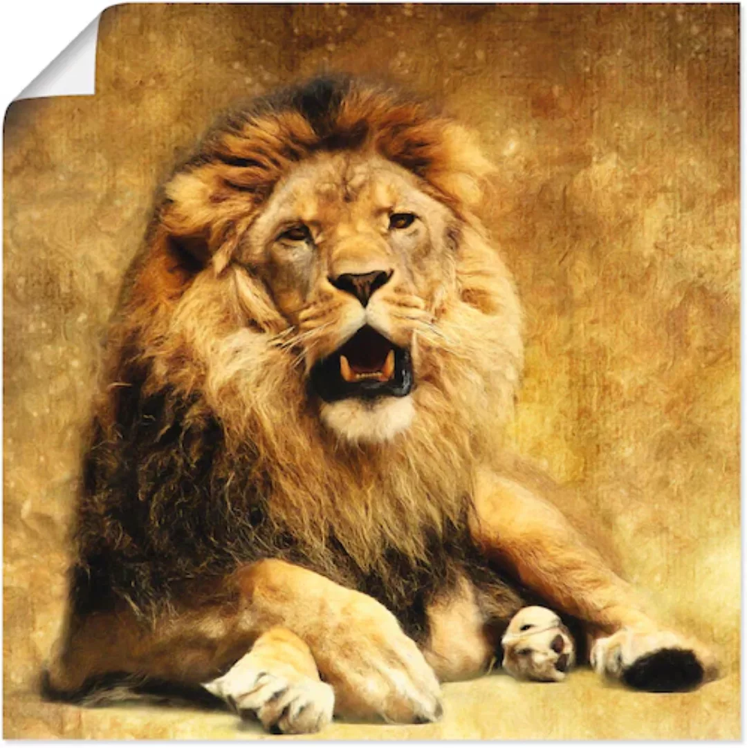 Artland Wandbild "Der König - Löwe", Wildtiere, (1 St.), als Leinwandbild, günstig online kaufen