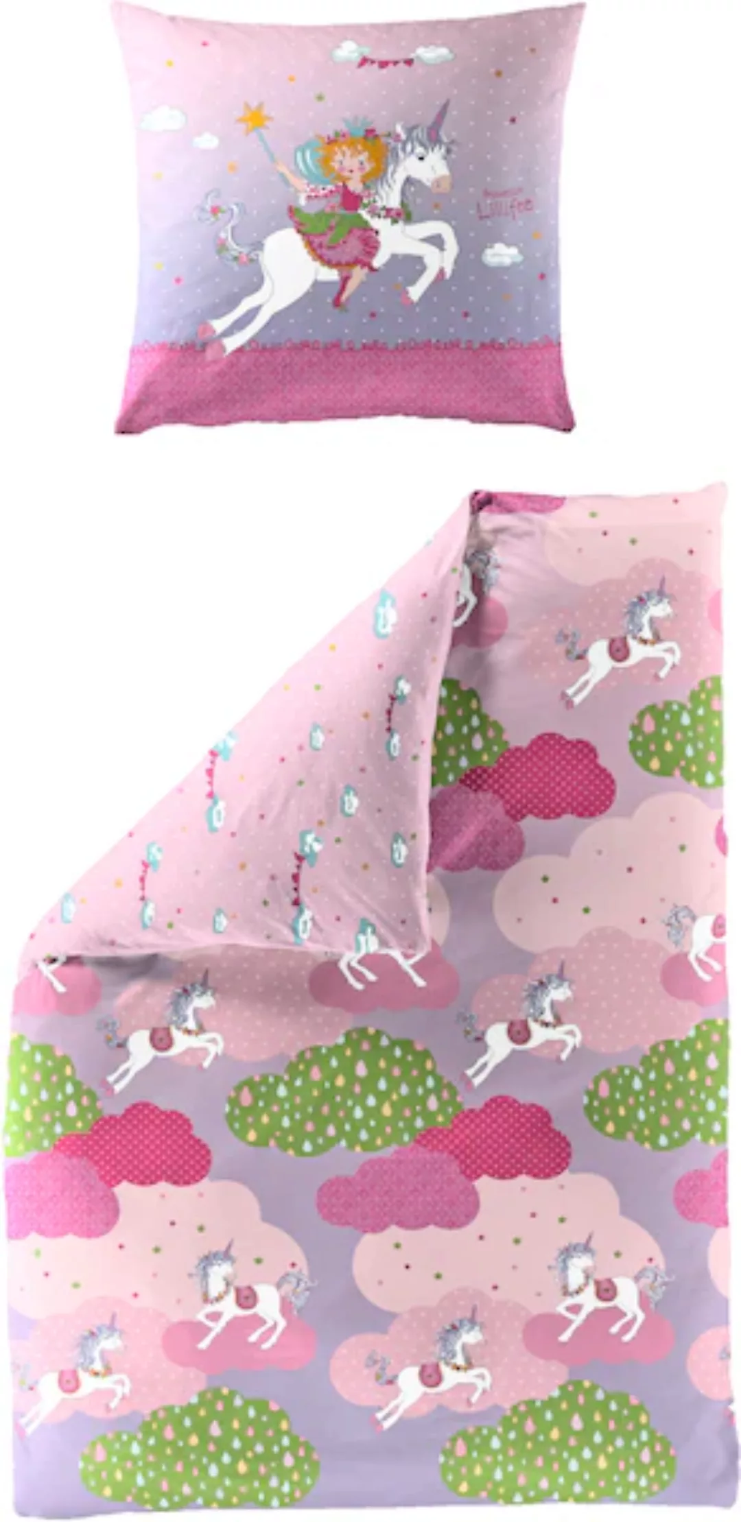 Prinzessin Lillifee Kinderbettwäsche »Einhorn«, (2 tlg.), Renforce, 100 % B günstig online kaufen