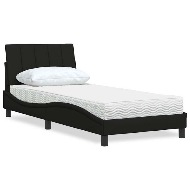 vidaXL Bett, Bett mit Matratze Schwarz 90x190 cm Stoff günstig online kaufen