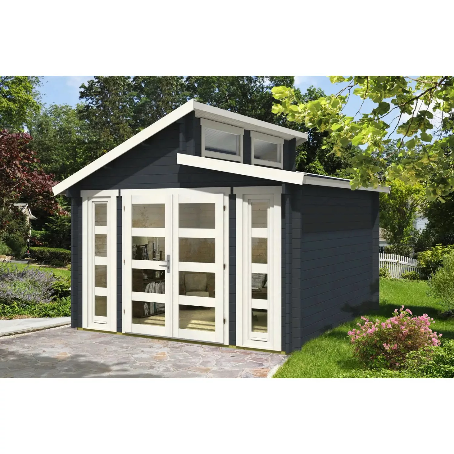 Carlsson Holz-Gartenhaus Vinea-40 Pultdach Druckimprägniert 330 cm x 322 cm günstig online kaufen