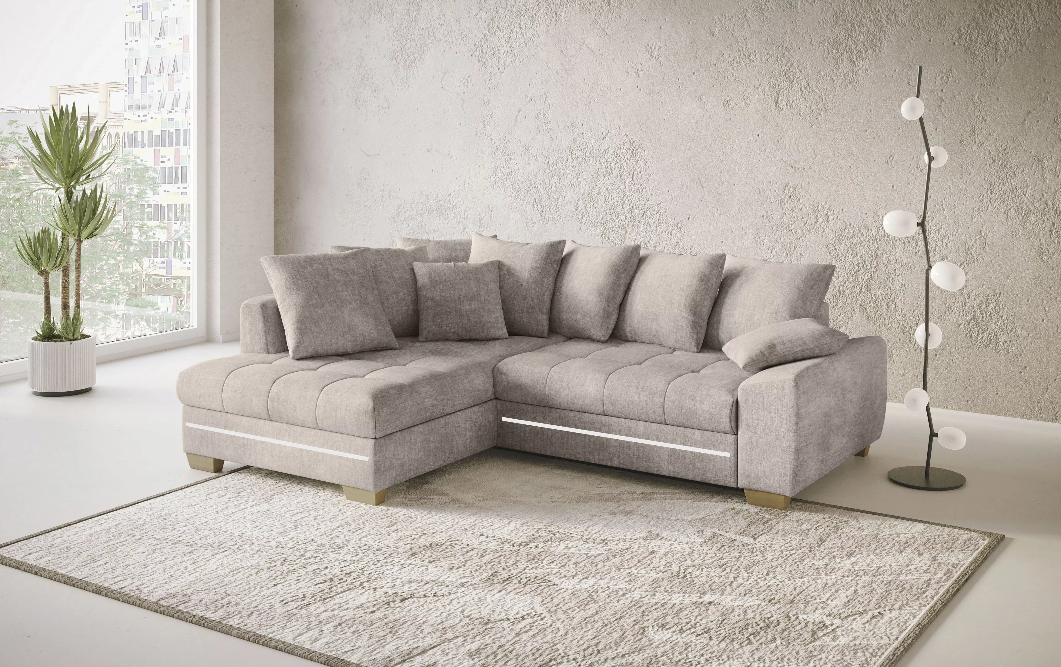 Mr. Couch Ecksofa "Nikita II, L-Form", mit Kaltschaum, RGB-LED Beleuchtung, günstig online kaufen