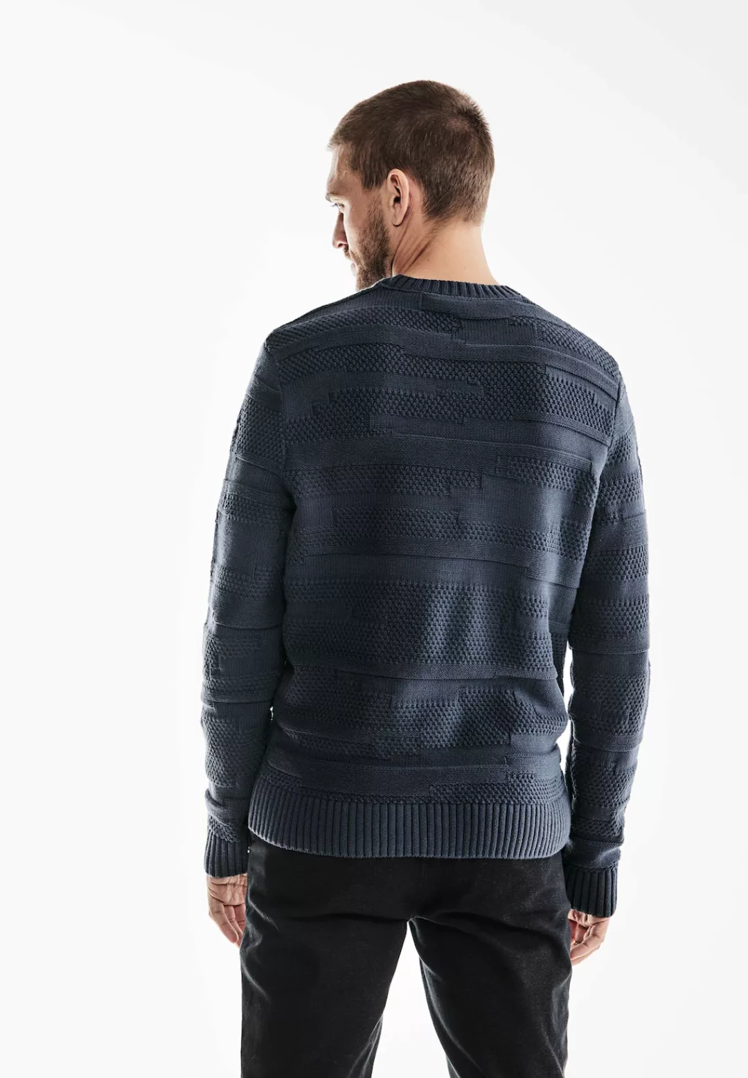 STREET ONE MEN Strickpullover mit Struktur günstig online kaufen