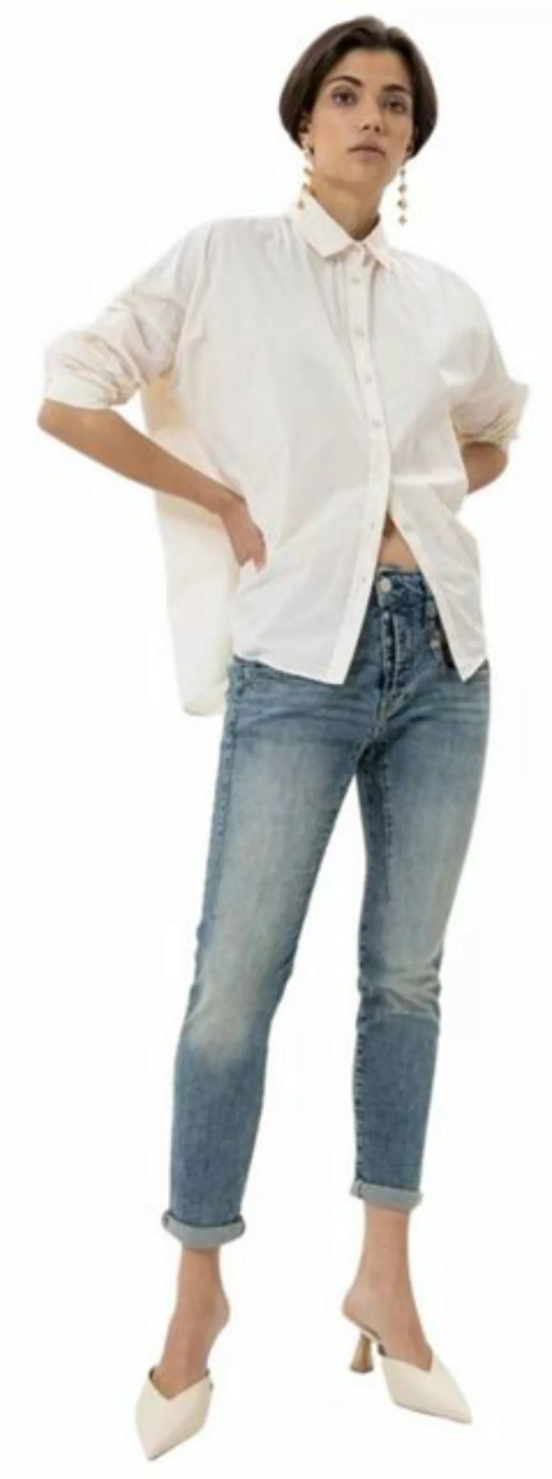 Herrlicher 5-Pocket-Jeans Shyra Cropped aus Bio-Baumwolle mit hohem Bund günstig online kaufen