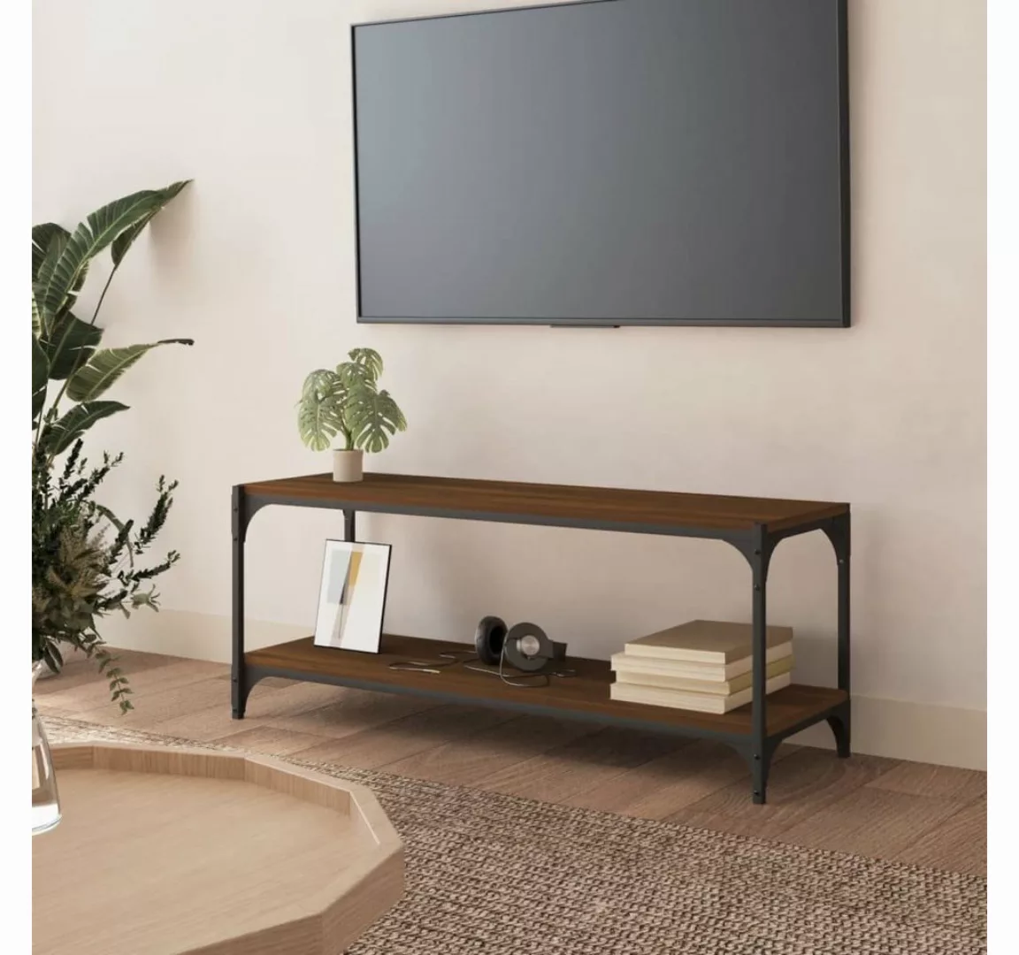 vidaXL TV-Schrank TV-Schrank Braun Eichen-Optik 100x33x41 cm Holzwerkstoff günstig online kaufen