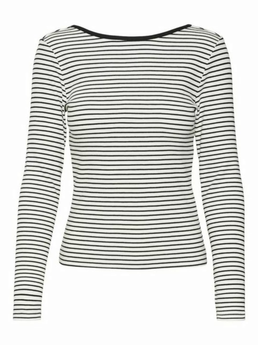 Vero Moda Langarmshirt VMCHLOE STRIPE LS 2WAY SHORT TOP GO günstig online kaufen