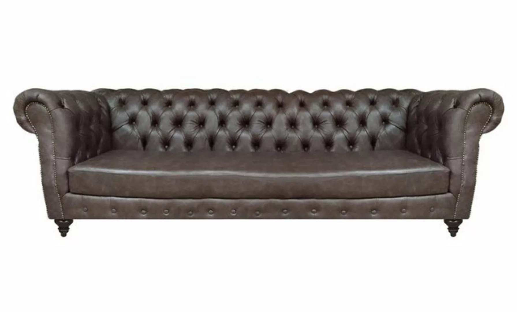 Xlmoebel Sofa Braunes Viersitzer-Sofa für das Wohnzimmer in Chesterfield-St günstig online kaufen