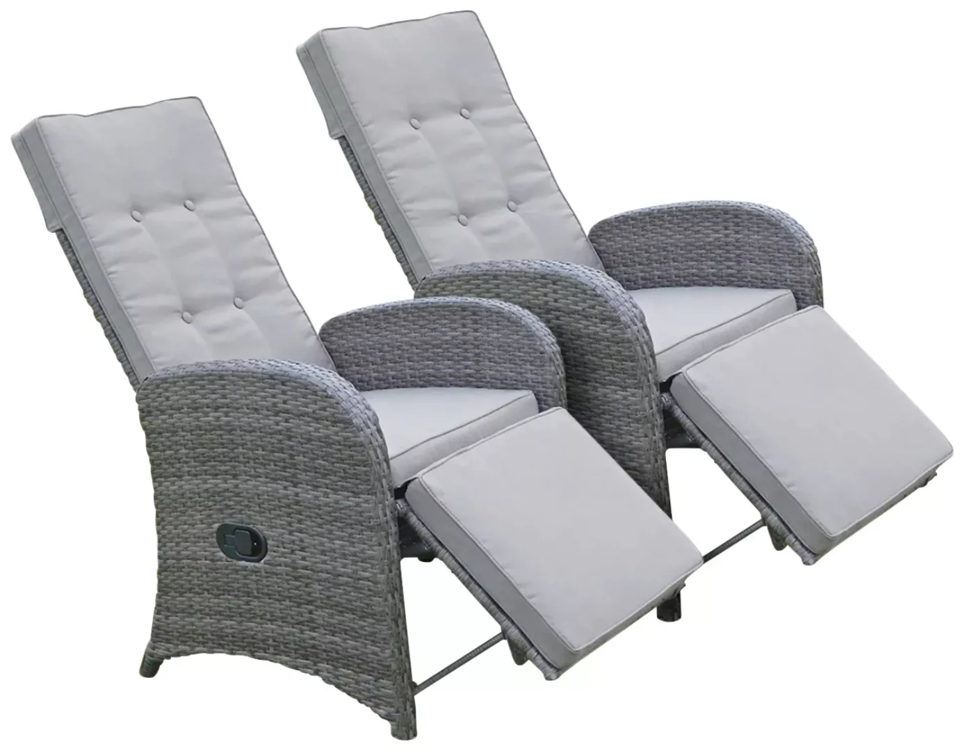 Garden Pleasure Loungesessel "SALERNO", (Set, 2 St.), Polyrattan, verstellb günstig online kaufen