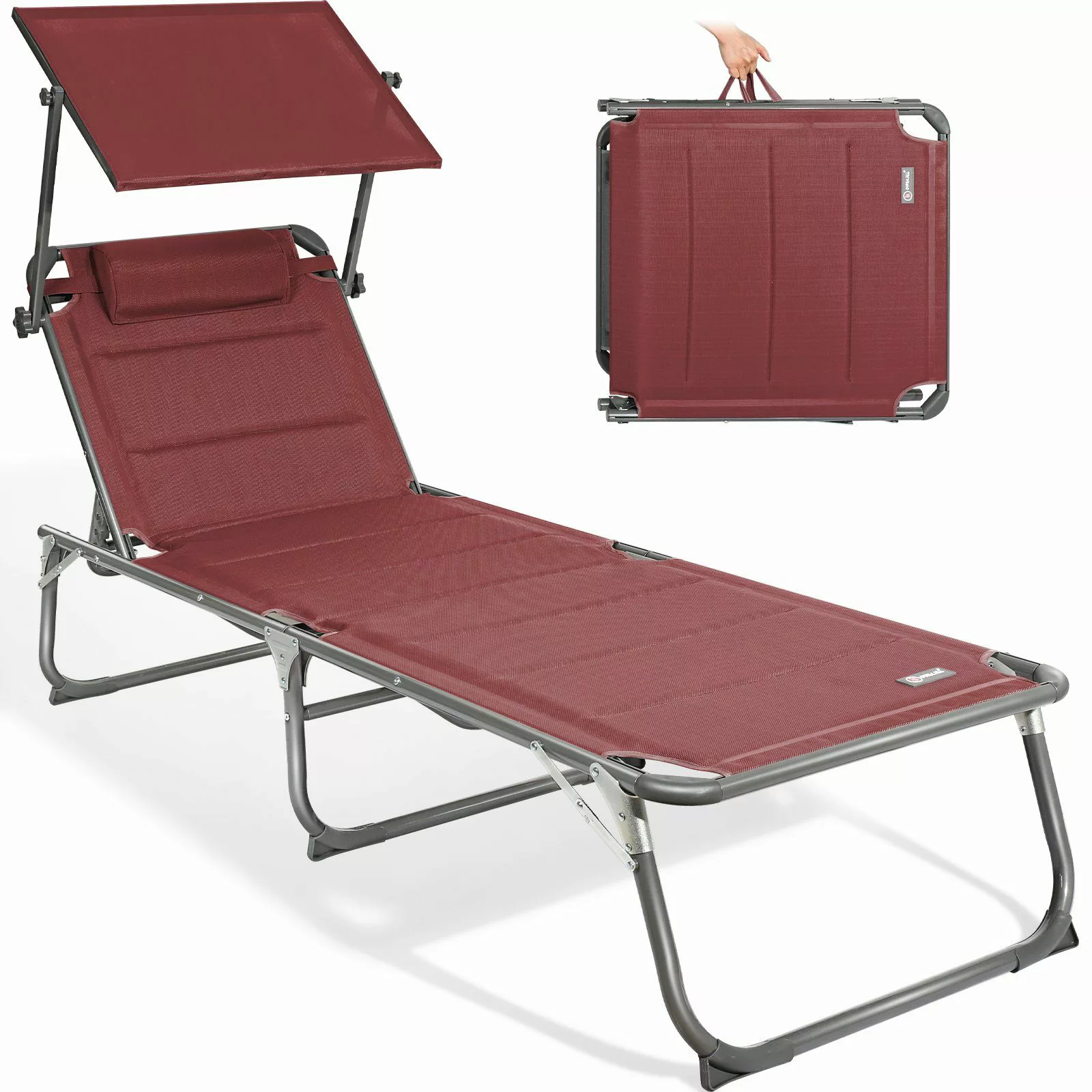 HOMECALL Gartenliege Sonnenliege AluLiege Liegestuhl Strandliege günstig online kaufen
