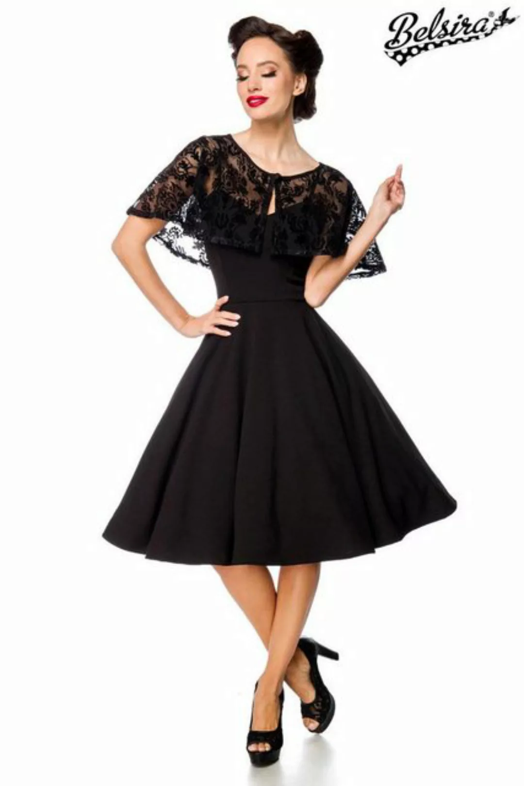 BELSIRA Trachtenkleid Belsira - Retrokleid mit Cape - (2XL,3XL,4XL,L,M,S) günstig online kaufen