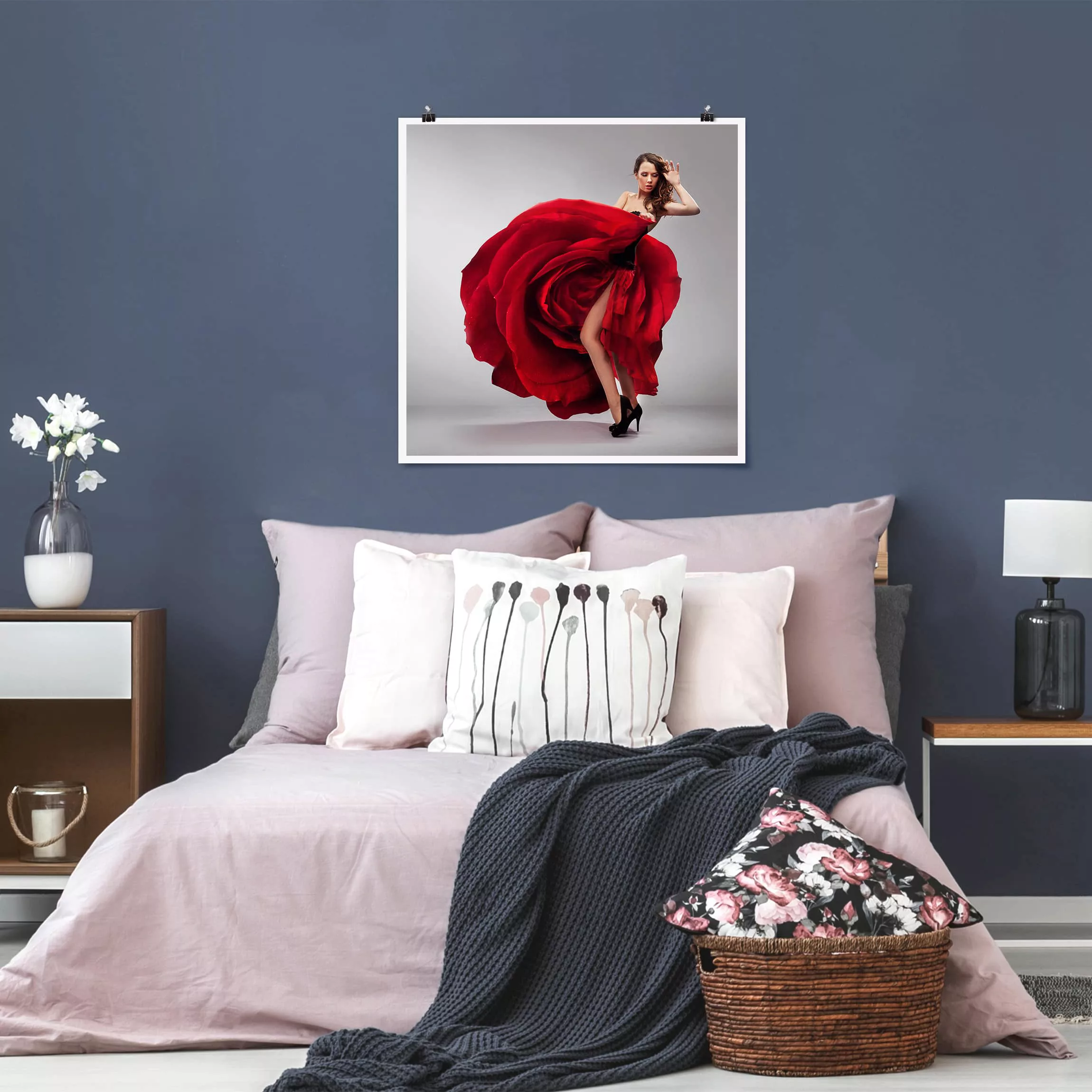 Poster Blumen - Quadrat No.334 Rose Robe günstig online kaufen