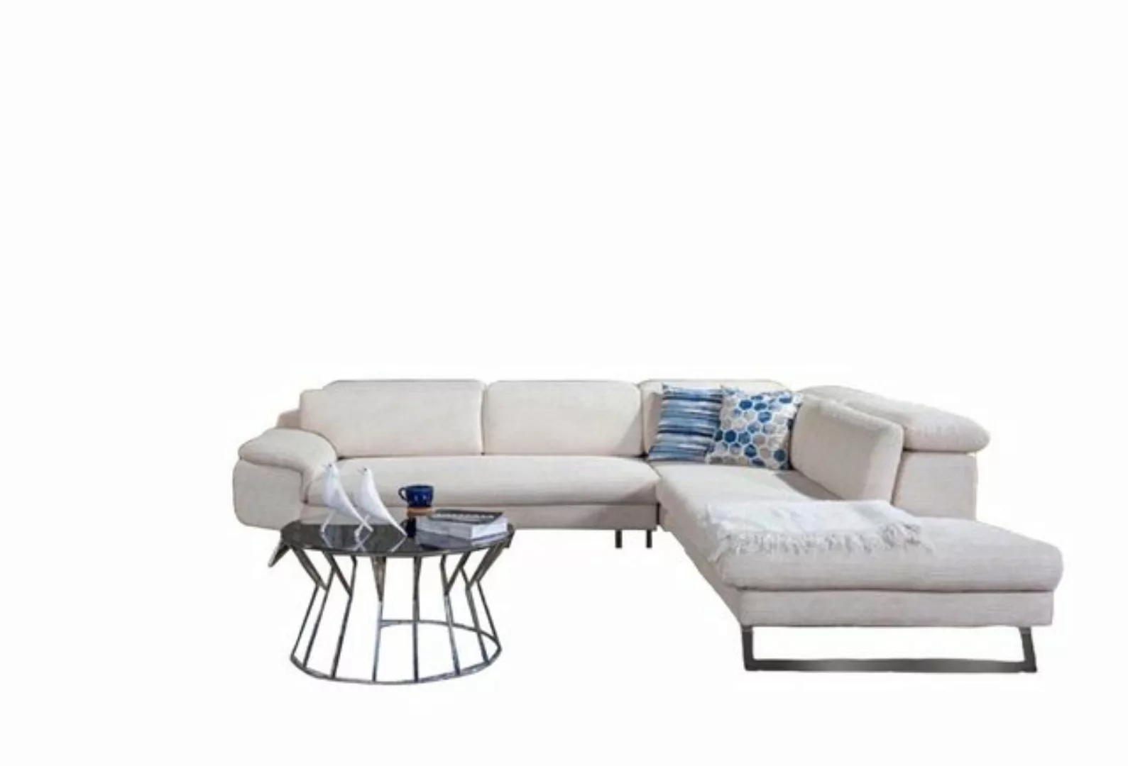 Xlmoebel Ecksofa Weißes L-förmiges Polstersofa für das Wohnzimmer Modern, 1 günstig online kaufen