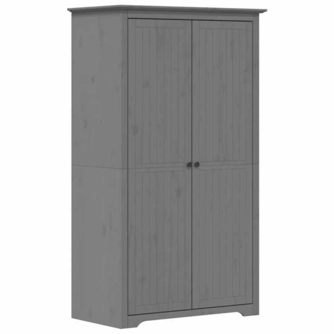 furnicato Kleiderschrank BODO Grau 99x53,5x173 cm Massivholz Kiefer (1-St) günstig online kaufen