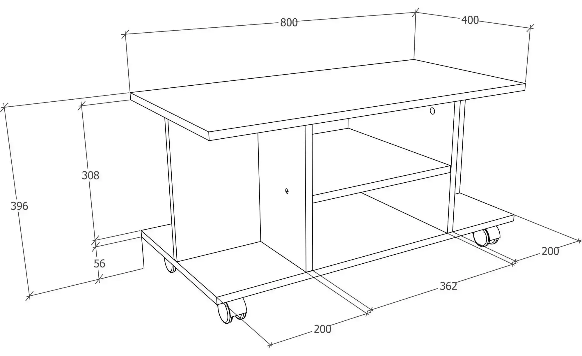 VCM Holz Beistelltisch Couchtisch Sofatisch Wohnzimmertisch Rollen rollbar günstig online kaufen