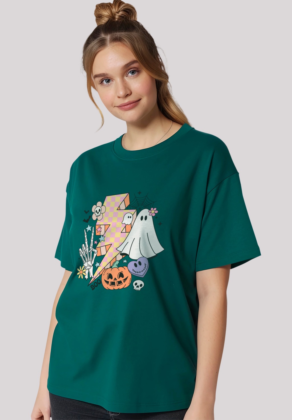 F4NT4STIC T-Shirt "Retro Halloween Lightning", Premium Qualität, Unisex Sch günstig online kaufen