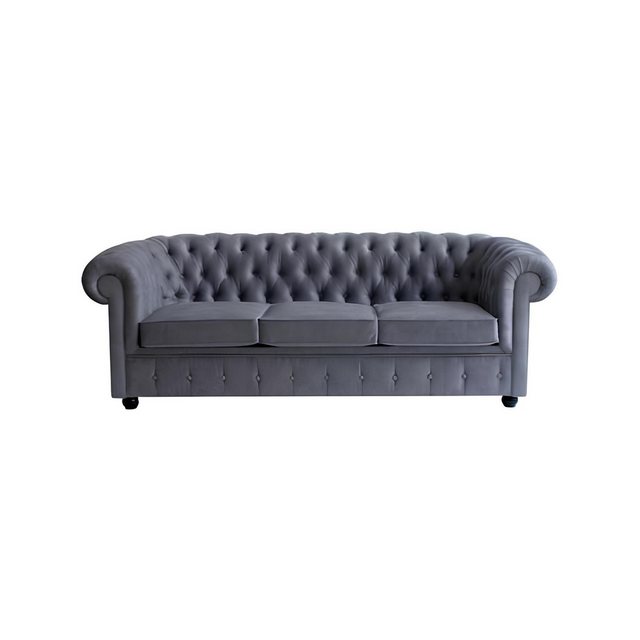 Xlmoebel 3-Sitzer Luxuriöses Designer-Sofa für das Wohnzimmer in Grau von C günstig online kaufen