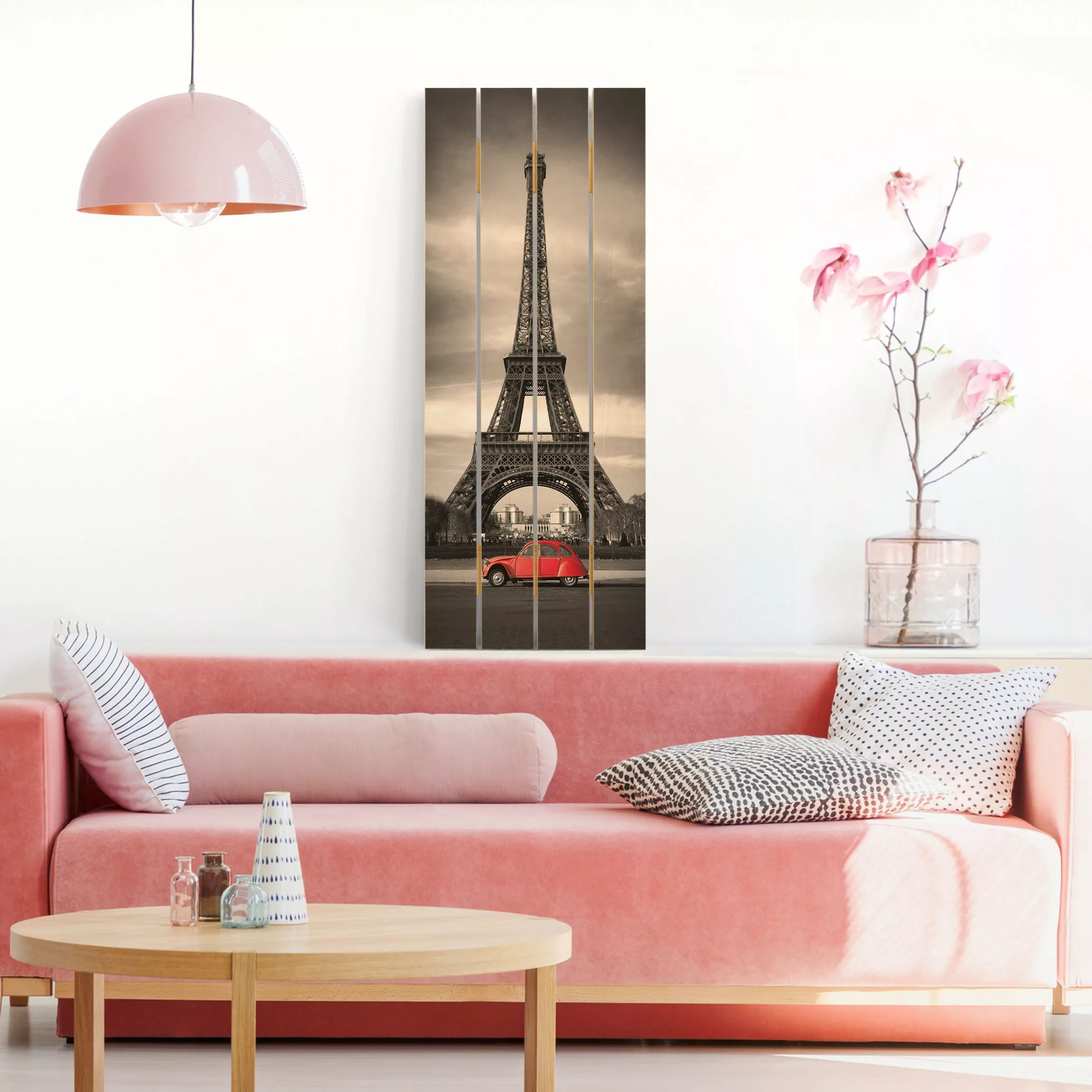 Holzbild Plankenoptik Architektur & Skyline - Hochformat Spot on Paris günstig online kaufen