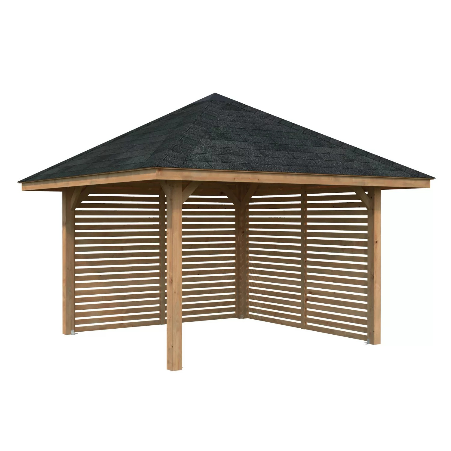 Palmako Pavillon Bianca Set102 Braun Tauchgrundiert 300 cm x 300 cm FSC® günstig online kaufen