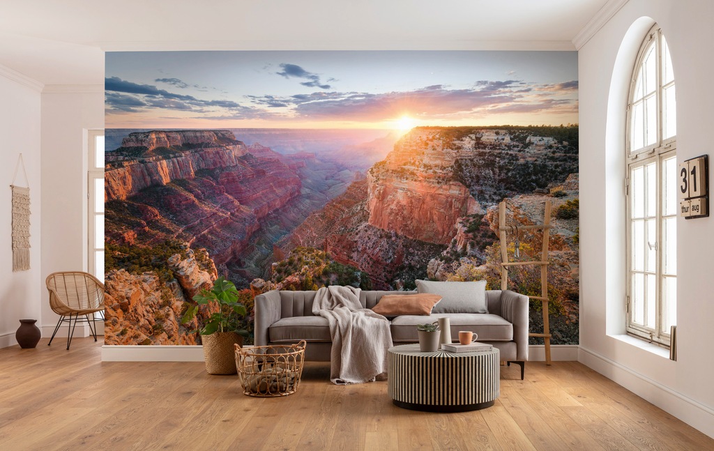 Sanders & Sanders Fototapete Landschaft Grau und Beige 450 x 280 cm 612633 günstig online kaufen