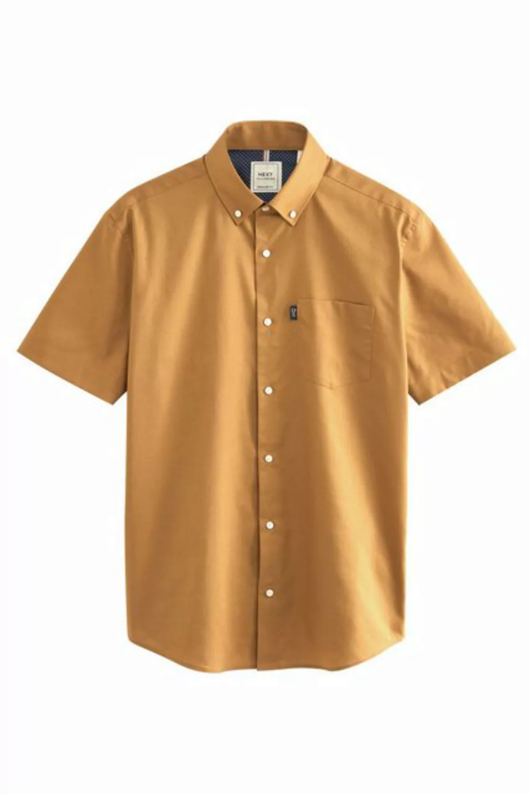 Next Kurzarmhemd Bügelleichtes Regular Fit Button-down-Oxfordhemd (1-tlg) günstig online kaufen