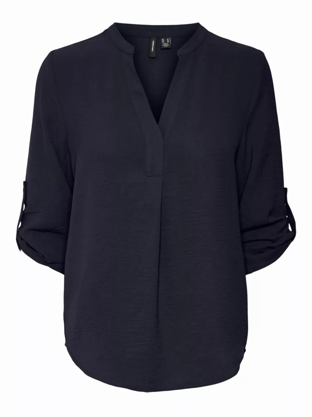 VERO MODA Fold-up Bluse Mit 3/4 Ärmeln Damen Blau günstig online kaufen