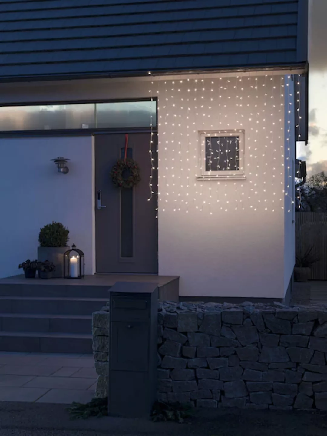 KONSTSMIDE LED-Lichtervorhang »Weihnachtsdeko aussen«, 320 St.-flammig günstig online kaufen