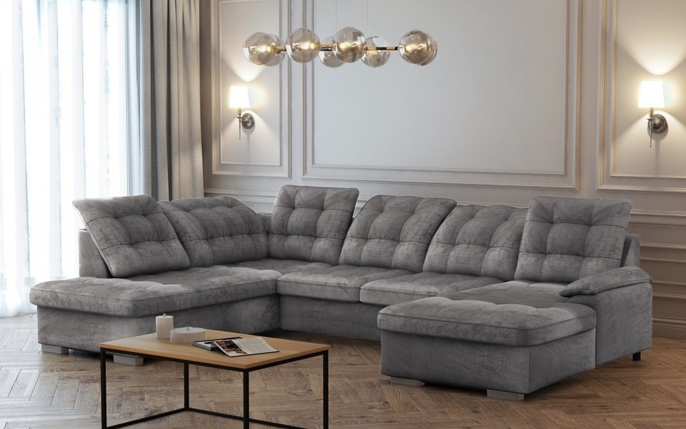 DB-Möbel Ecksofa "Bedloow" Schlafsofa in U-Form günstig online kaufen