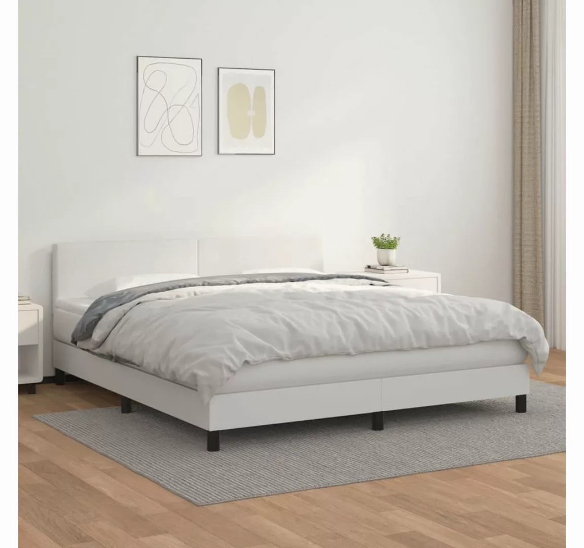 vidaXL Boxspringbett Bett Boxspringbett mit Matratze Kunstleder (180 x 200 günstig online kaufen