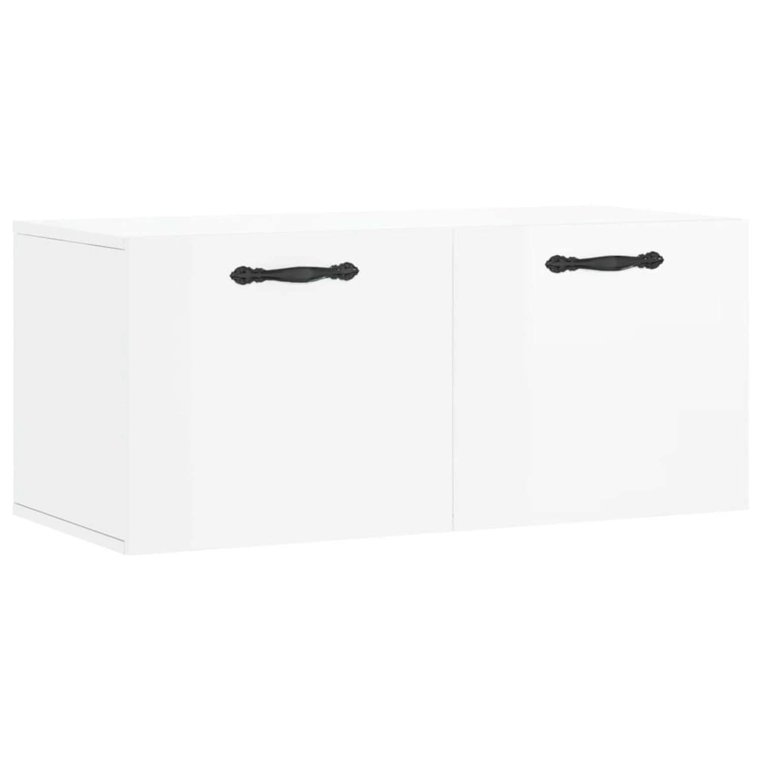 vidaXL Wandschrank Hochglanz-Weiß 80x36,5x35 cm Holzwerkstoff Modell 4 günstig online kaufen