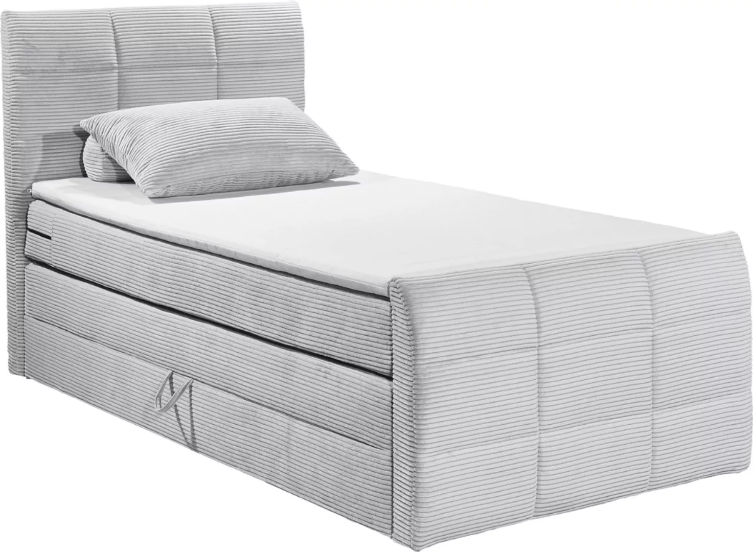 ED EXCITING DESIGN Boxspringbett »Bolivia«, harte Seite mit Kokosmatte, wei günstig online kaufen
