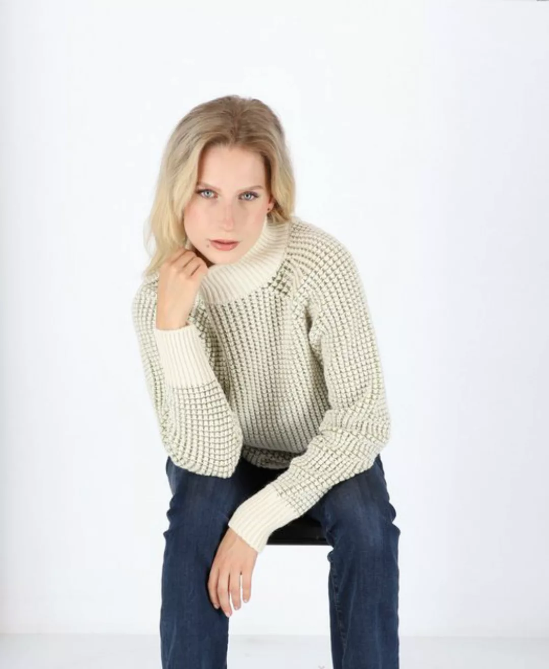 halsüberkopf Accessoires Strickpullover Tweed Optik aus hochwertigem Wollmi günstig online kaufen