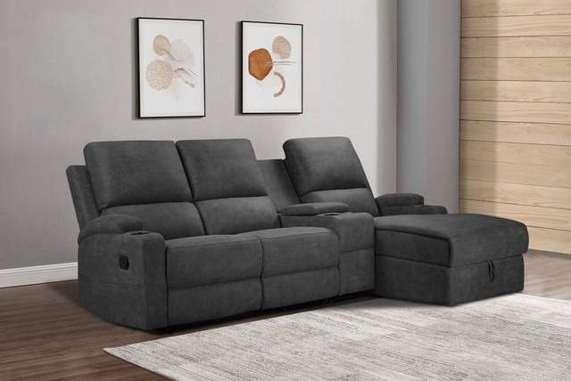 Home affaire Ecksofa »Napori Multimediasofa, 3er Kinosessel XXL, L-Form,«, günstig online kaufen