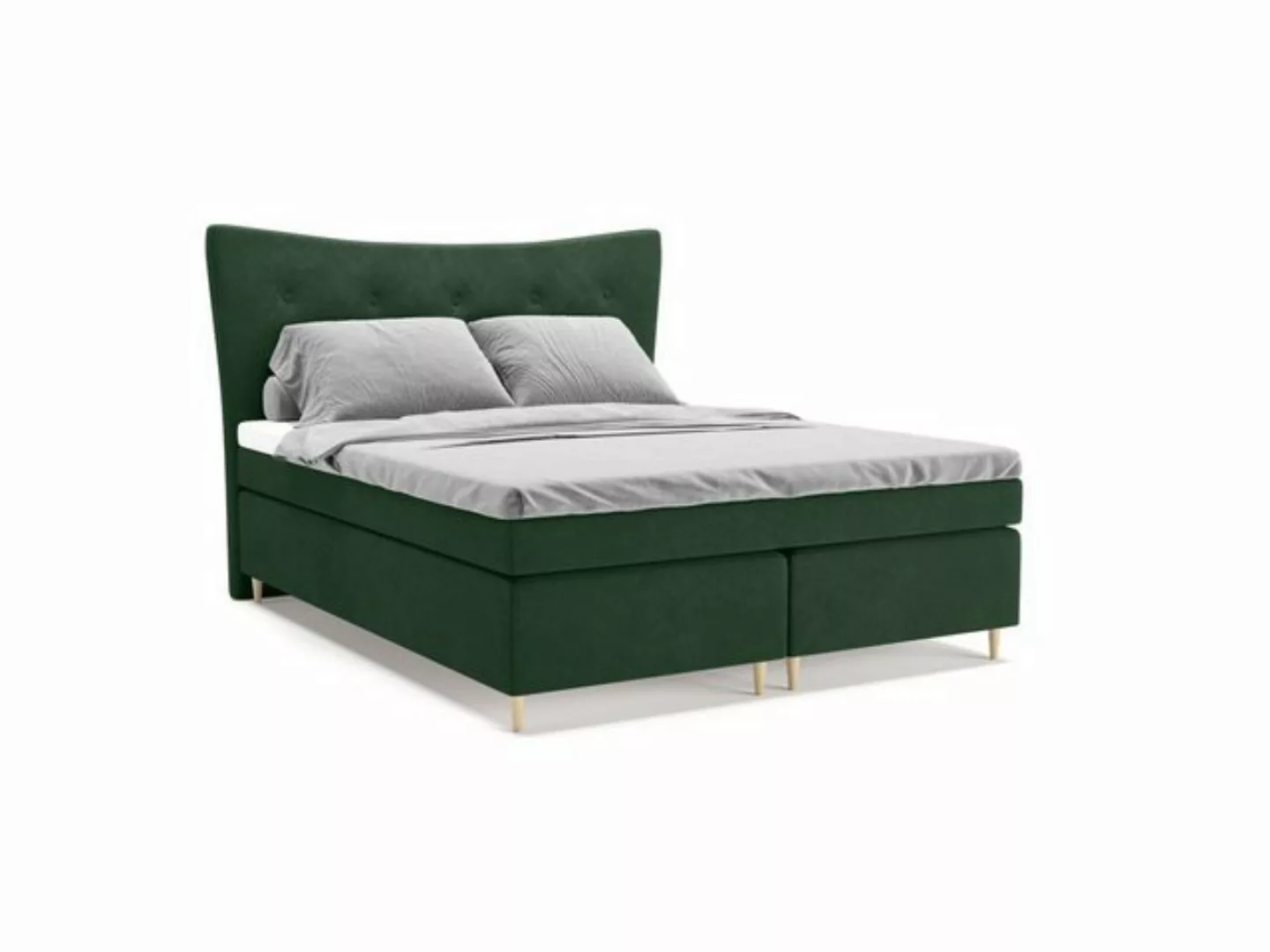 PANDA MÖBEL GmbH Boxspringbett Komfortables Boxspringbett COLORADO 180cm 16 günstig online kaufen