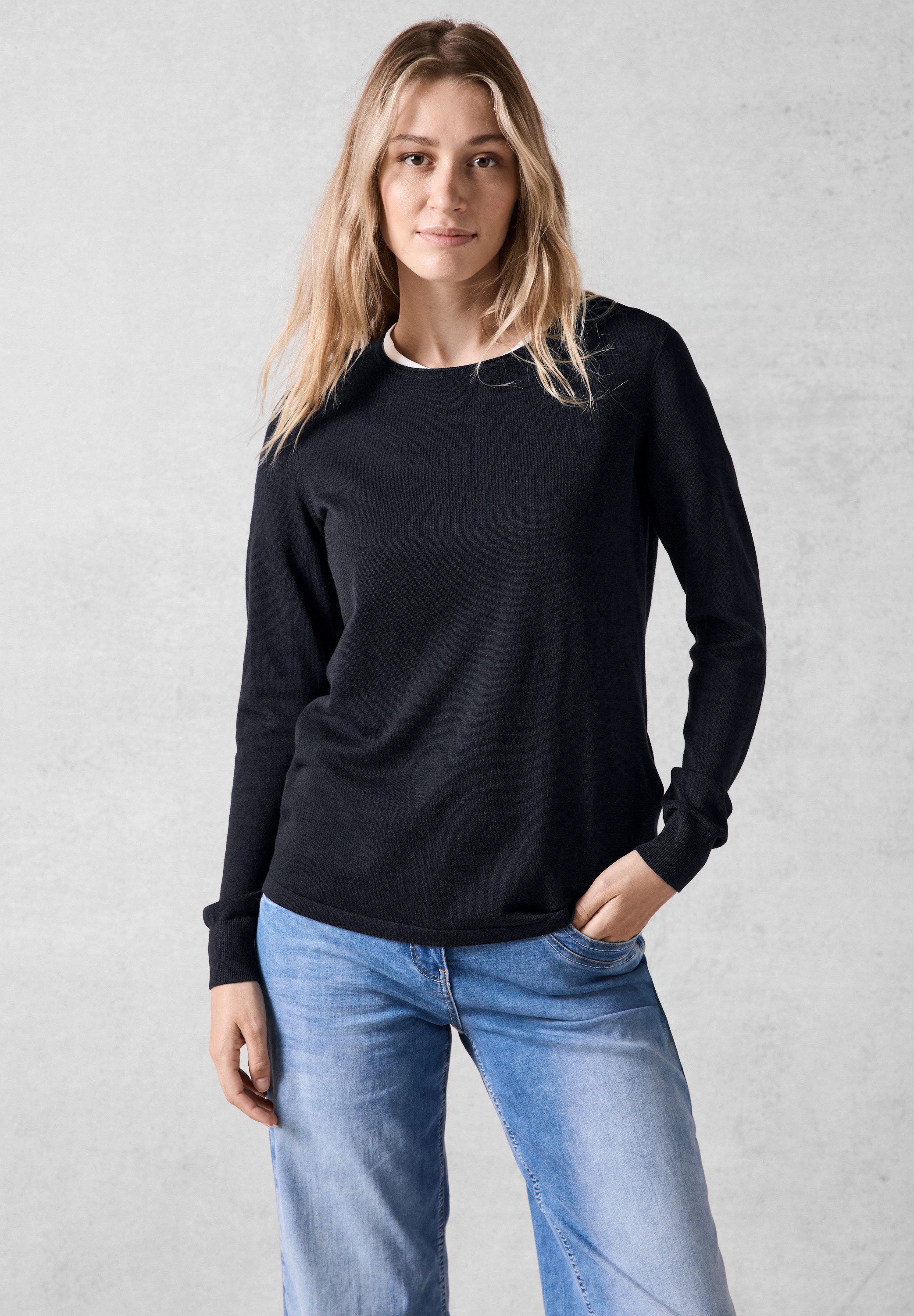 CECIL Strickpullover mit Rundhalsausschnitt günstig online kaufen