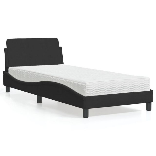 vidaXL Bett Bett mit Matratze Schwarz 90x190 cm Samt günstig online kaufen
