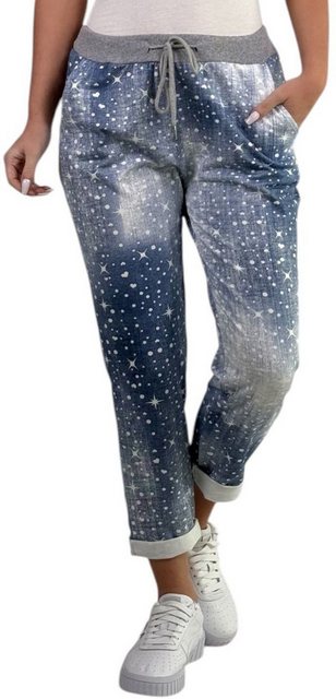 Mississhop Chinohose Damen Hose Blumen Jogginghose Baumwolle gemustert M. 2 günstig online kaufen