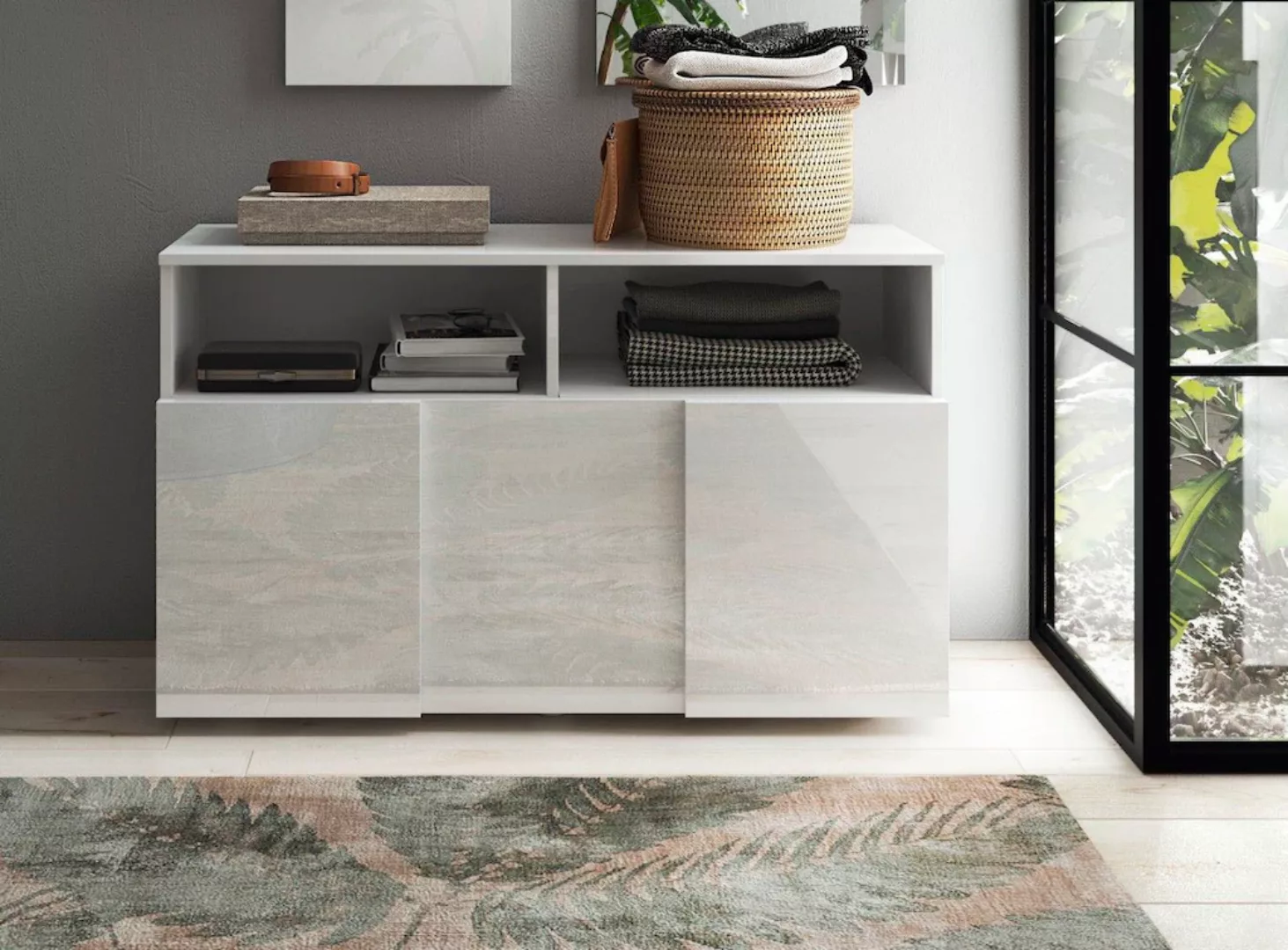 INOSIGN Garderobenschrank "Dama, Breite 91 cm, Höhe 51 cm, Schuhbank 1 Klap günstig online kaufen
