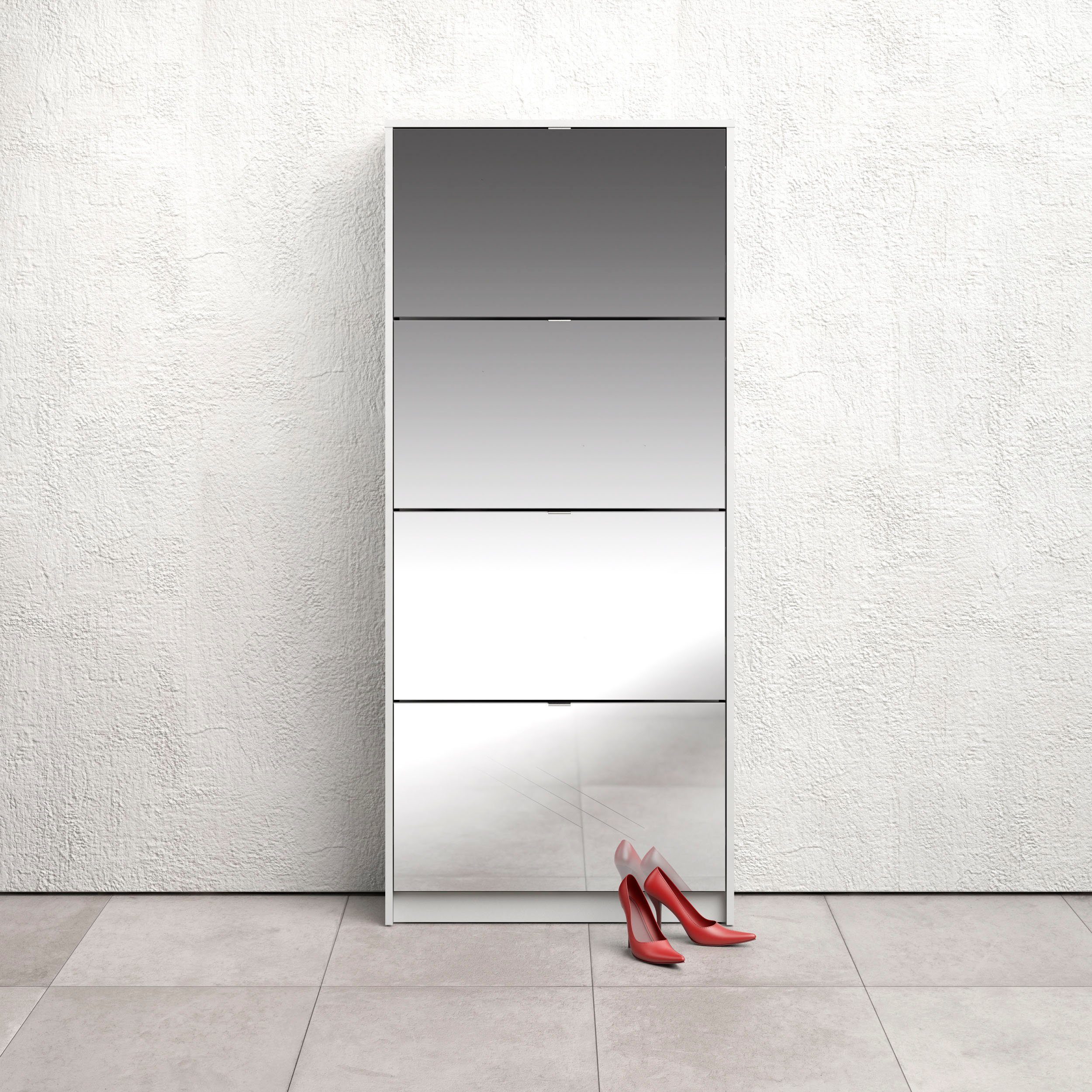 INOSIGN Schuhschrank "Shoes, Praktisch, minimalistisch, verspiegelte Klappe günstig online kaufen