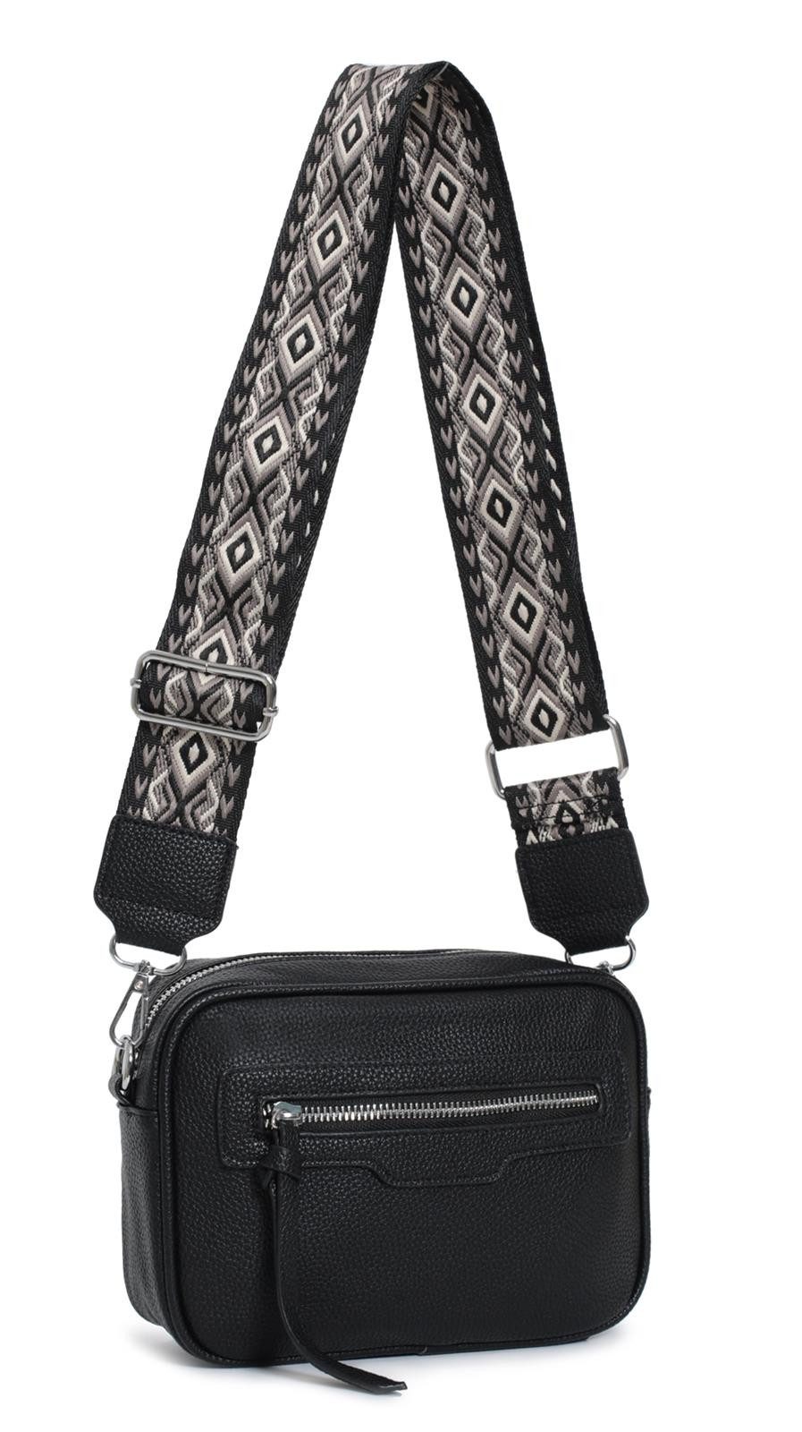 ITALYSHOP24 Schultertasche Damen Umhängetasche CrossBody Brusttasche günstig online kaufen