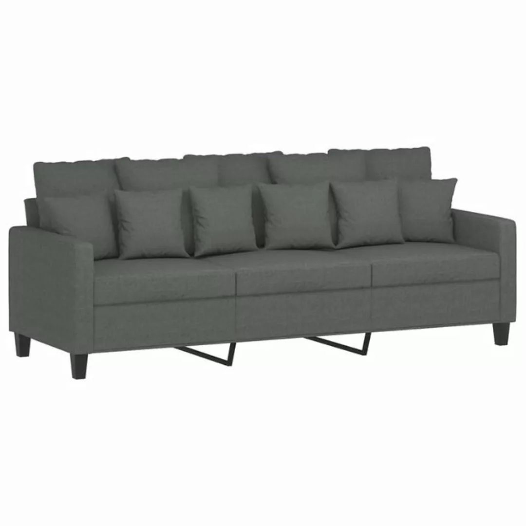 vidaXL Sofa, 3-Sitzer-Sofa Dunkelgrau 180 cm Stoff günstig online kaufen