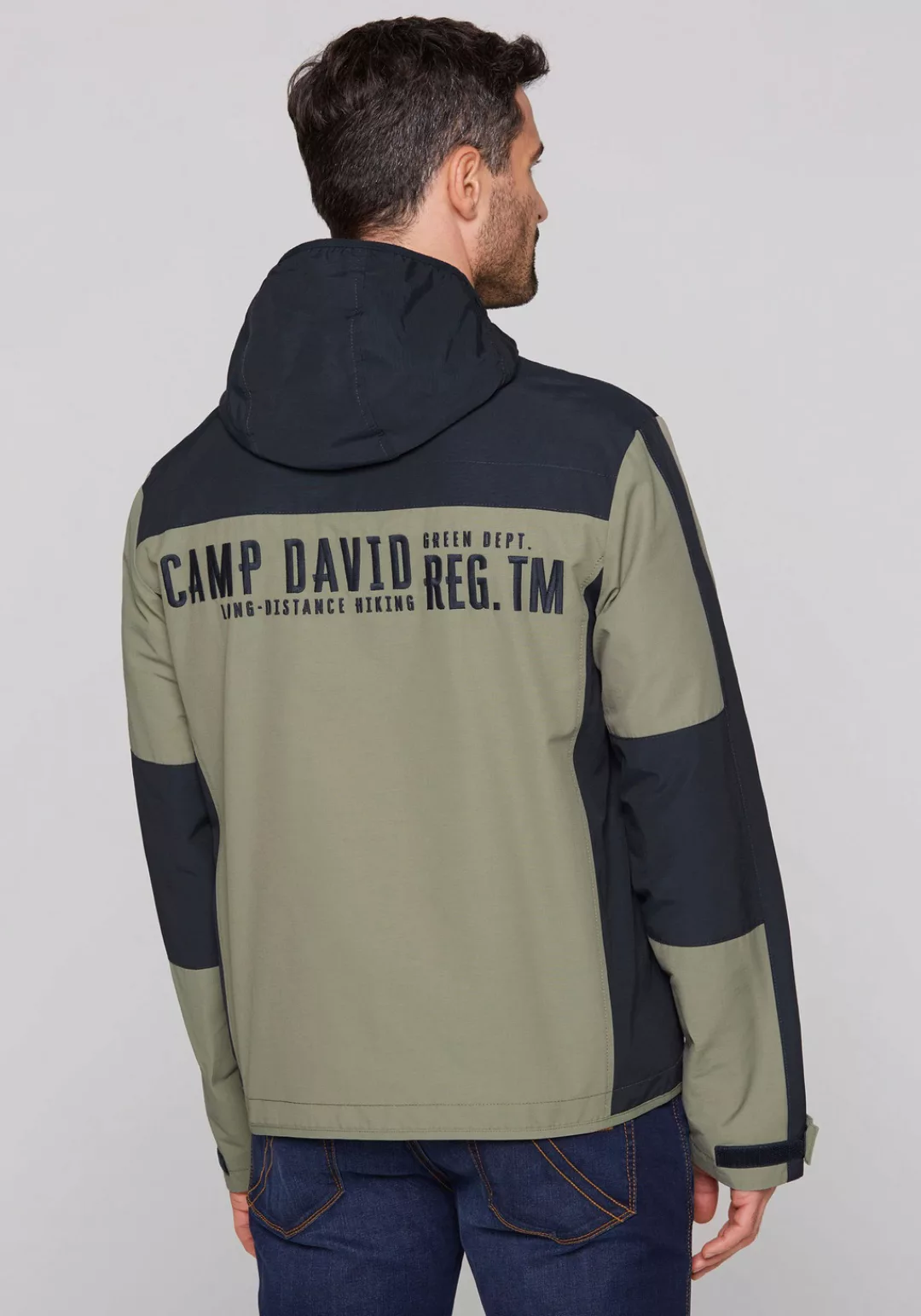 CAMP DAVID Outdoorjacke, mit Kapuze, mit Logostickereien günstig online kaufen