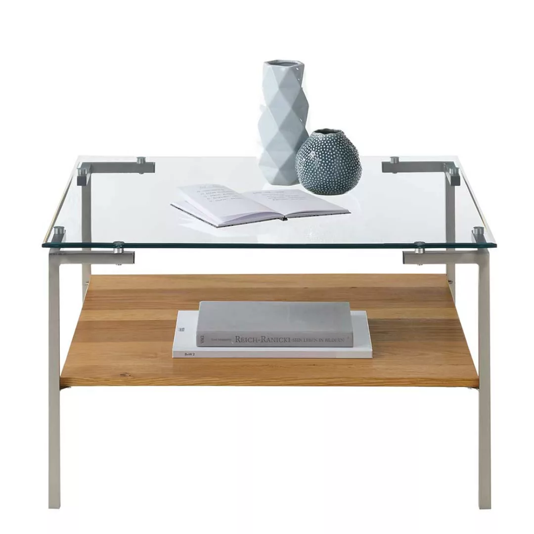 Sofa Tisch mit Glasplatte Metall Vierfußgestell günstig online kaufen