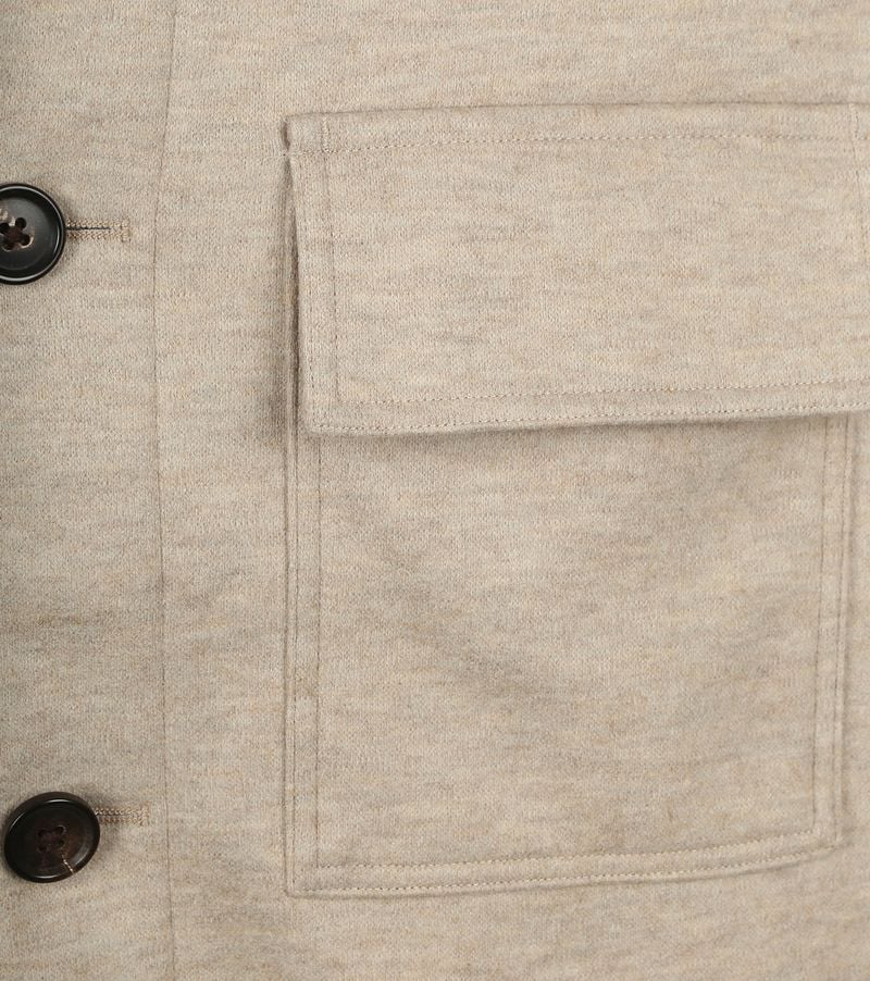 Profuomo Overshirt Knitted Wool Mix Beige - Größe XL günstig online kaufen