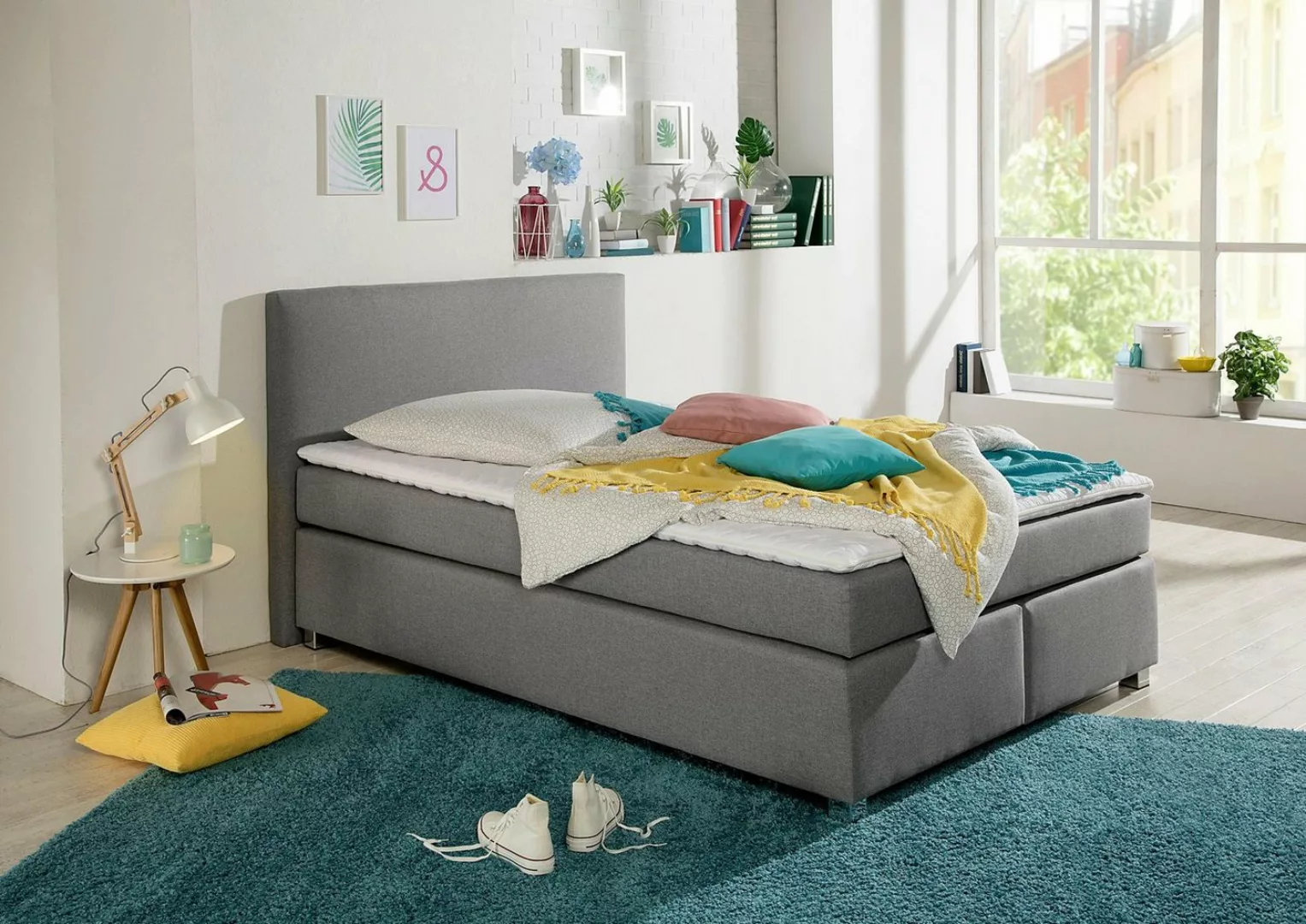 INOSIGN Boxspringbett "Eliana", inkl. Topper, in 4 Breiten, 3 Matratzenarte günstig online kaufen